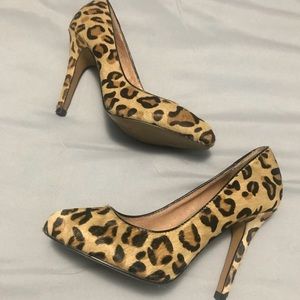 Aldo Leopard Pony Hair Heels Size US 6